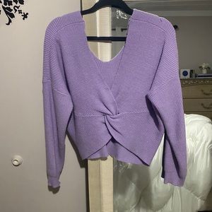 Lavender Tie Knot Sweater